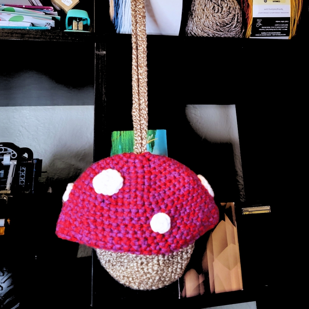 Handmade Crochet Mushroom Bag